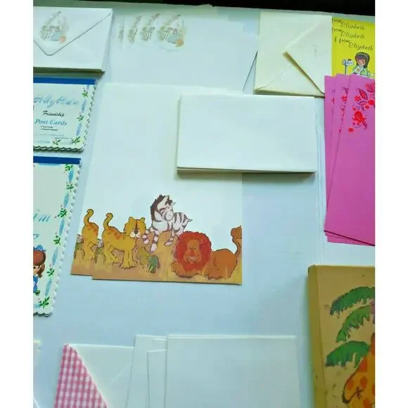 Vtg Stationary Hallmark Bobbs Merrill Polly Prim American Greeting & more U113 - Picture 3 of 12